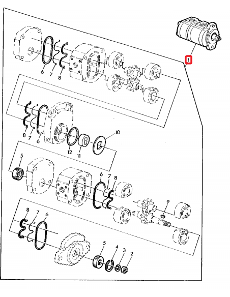 Pompa Hidraulica 16+5.5 Cm³ John Deere AZ36555, Bosch Rexroth 0510665390