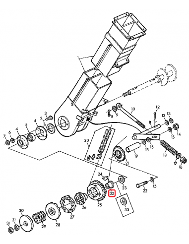 Bushing Clean Grain Elevator Drive 45x55 mm John Deere Z42282