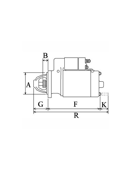 Electromotor 12V, 3 Kw EJD1,8/12R70, EJD3/12AR1, EJD3/12BR1, 0001362036
