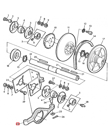 Fork Upper Fan Variator John Deere Z11693