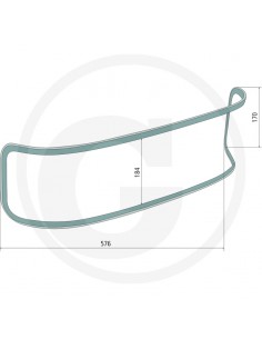 Geam Far 170x184x576 mm