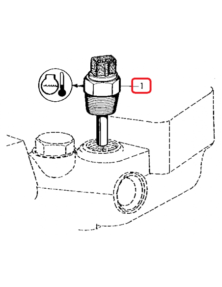 Sensor, Water Temperature Cooling John Deere RE62474, Claas 6005013442