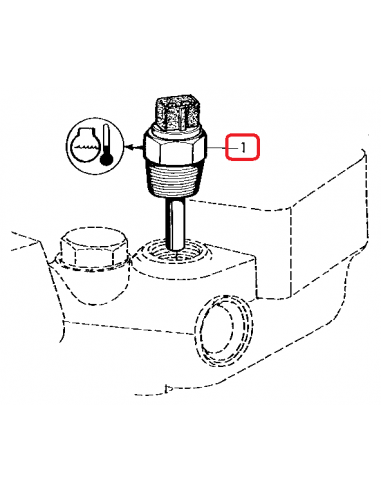 Sensor, Water Temperature Cooling John Deere RE62474, Claas 6005013442