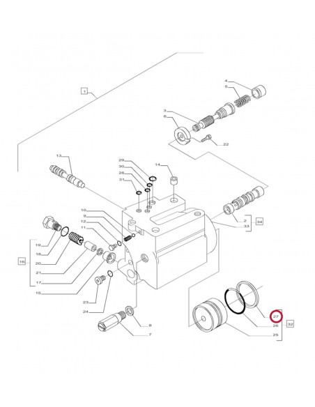 Segment Cilindru Hidraulic 105.16 mm 81838586, D3NN473A, FNN473AB, K81838586