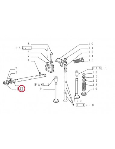 Ax Culbutori Ø 18x429 mm Fiat Iveco 153630839, 4682860, 4682991, 4842403, 4842404