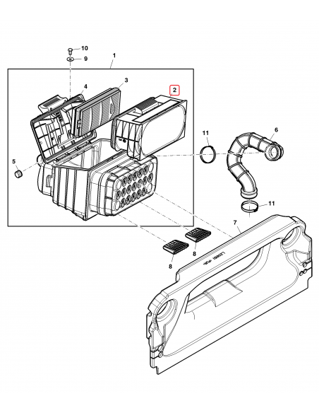 Filtru Aer Principal 320 mm John Deere AL207628, AL215055