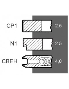 Piston Ring Ø 104 - 2.5x2.5x4 mm Ø 104-2.5x2.5x4 mm 1902421, 1930191, 1931200, 8092269 2