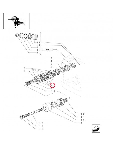 Friction Disc, PTO Clutch Ø 133x2 mm Z-45 47994860, 5165950, 5165951, 90426567, 90399200