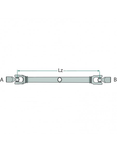 Ax PTO Lz 1210 mm Blueline 377249, 377377249