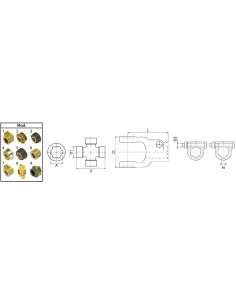 STANDARD YOKE CLAMP BOLT ON SHAFT Ø 35-24x61-W2200 2