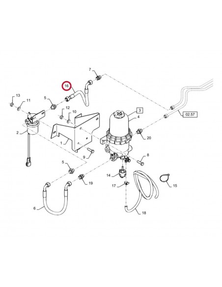 Furtun Combustibil NEW HOLLAND 87757820