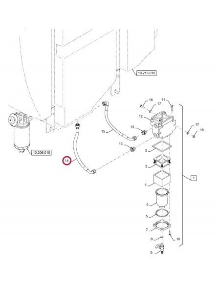 Hose, Fuel Injection NEW HOLLAND 87757820