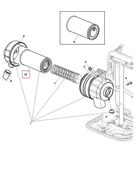 Filtru Aer Principal AL174811, AL204809, H438200090100, 84187405, 907330,
