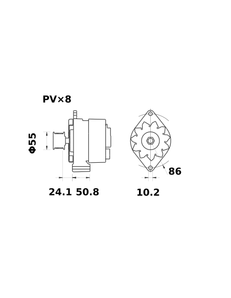 Alternator 14V 120A IA1453, 11.204.669, MG137, AAK4930,