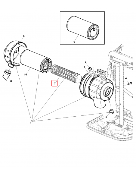 Filtru Aer Secundar AL174812,  F438200090050, H438200090110, 84187429, 000983009, 0009839009