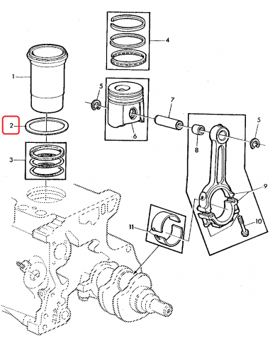 Inel Distantier 0.05 MM John Deere CD15466, 6005012815