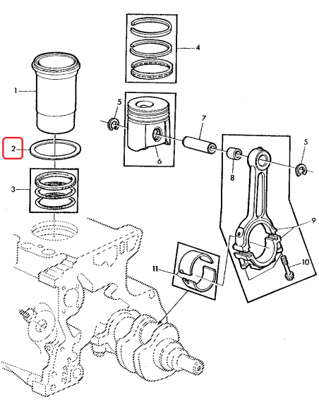 Inel Distantier 0.05 MM John Deere CD15466, 6005012815