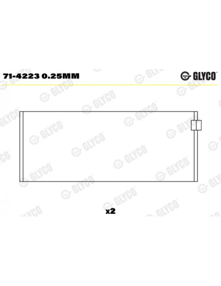 Cuzineti Biela 0.010''- 0.25 mm 71-4223 0.25mm