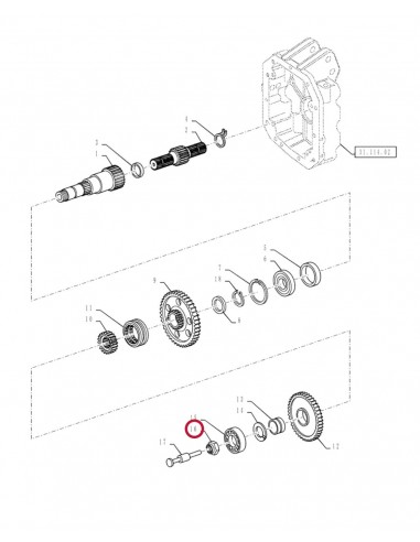 Ring Nut M45x1.5 mm Fiat Ford New Holland 5147930, 5138459