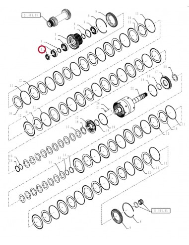 Piulita M45x1.5 mm Fiat Ford New Holland 5147930, 5138459