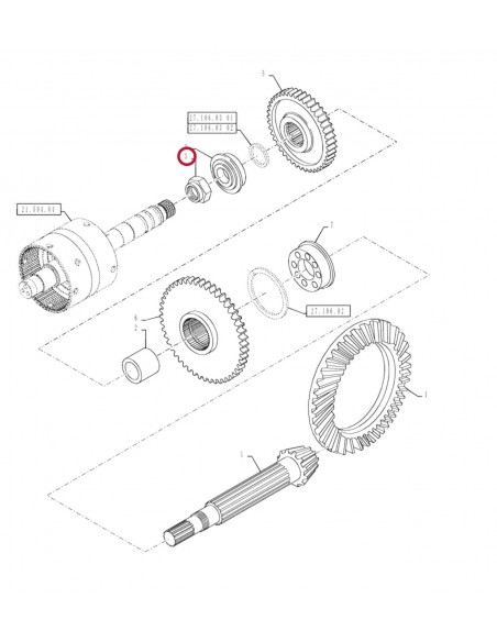 Piulita M45x1.5 mm Fiat Ford New Holland 5147930, 5138459