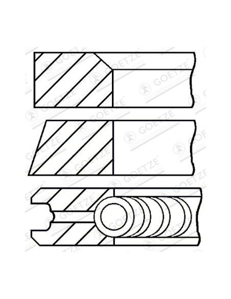 Segmenti Piston 100 - 2.5x2.5x4 mm 08-101700-00
