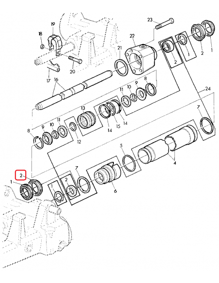 Seal, Steering Cylinder 36x44x6 mm John Deere L41164, L40191
