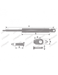 Gas Strut 210 mm 200N 2