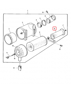 Air Filter, Inner Ø 80x235 mm John Deere AL58730, AL67195 2