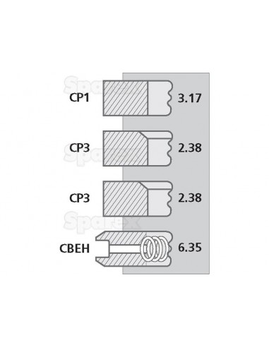 Segmenti 98.48 - 3.17x2.38x2.38x6.35 mm 40428