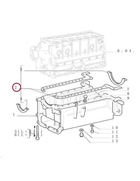 Sump Gasket SET 01940005, 01930890, 1930309, 01930455, 4781633, 1930455, 1930890, 1940005, 4781632