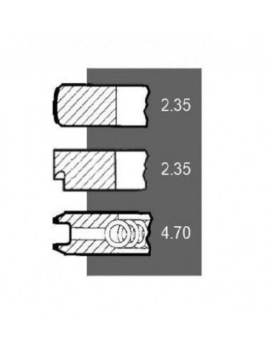 Piston Ring Ø 111.76 MM Ford 87802355, 87802836, 82850251, 87801095, F3NN6149AA, 73402240