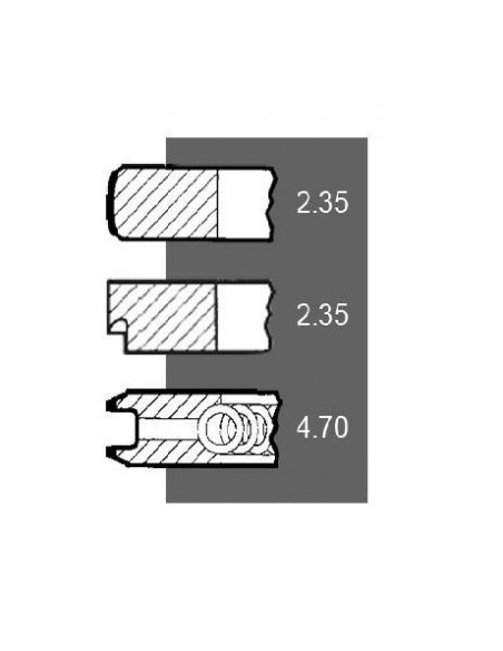 Segmenti Piston Ø 111.76 MM Ford 87802355, 87802836, 82850251, 87801095, F3NN6149AA, 73402240