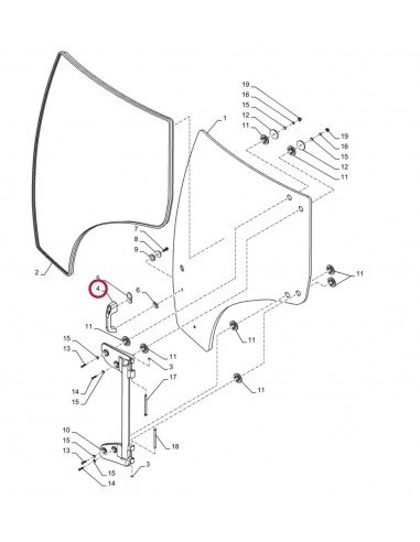 Handle, Exterior Door Case-IH, New Holland, Steyr 82029168