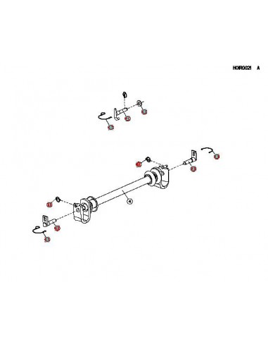 Ax, Cardan Transversal Cuplare CAT 3 Kuhn Huard 586100, H586100