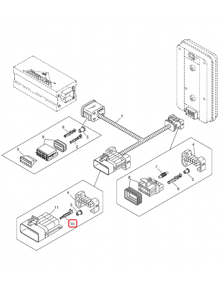 Connector Electric Terminal John Deere R104919, AT339838