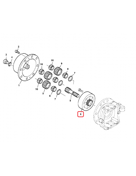 Ring Gear, MFWD L79729, F510300020550, 04417263, 4475305069, 119-7040