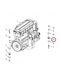 Isolator, Engine Mount CNH 435439A1, 24-231, 70680769, 73026969, 83916023, 87772162, SFD24231 2