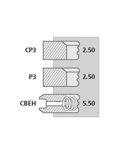 Segmenti Piston 95.00 - 2.5x2.5x5.5 mm 62026