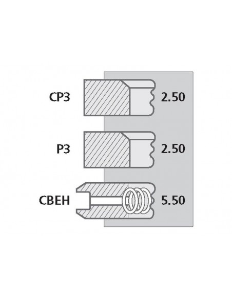 Segmenti Piston 95.00 - 2.5x2.5x5.5 mm 62026