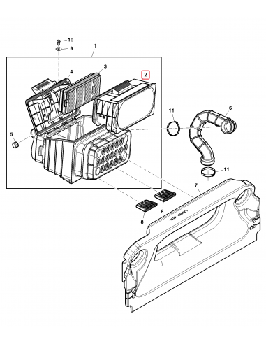 Filtru Aer Principal 320 mm Donaldson P958669 John Deere AL207628, AL215055