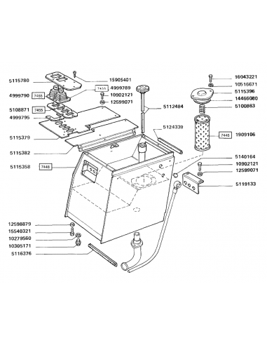 Filtru Hidraulic 210 mm Fiat SH56318, 1909106, 5104874, 5106917, 4998327