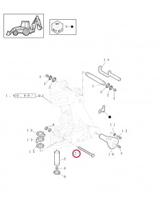 Bolt Hexagonal M14x2x170 mm 10.9 CNH Case IH, New Holland 15201934