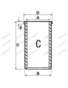 Camasa Motor Semifinisata Ø 111.76x116.97 mm - L208.53 mm (Cu Guler) 24/36-31KF 2