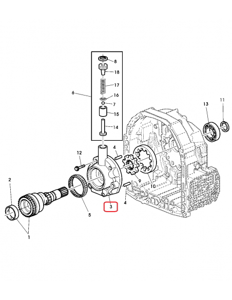 Carcasa Pompa Ulei Transmisie John Deere R130488, R109002, RE163759, AL234168,