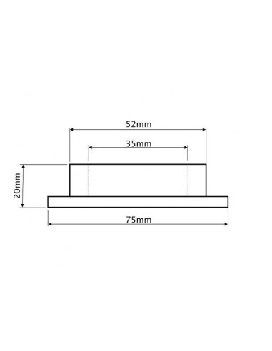 Bushing, Pivot Pin Ø 35x52x20 mm 247503A1, 053951R1, 3688384M1, 3785508M1