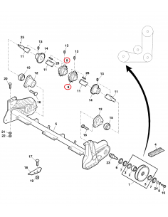 Pinion Lant Ø 57x147 mm Z-10John Deere H159614 2