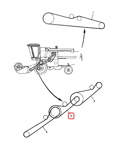 Curea 32x3520 mm John Deere Z21501, Z27710, Z21500
