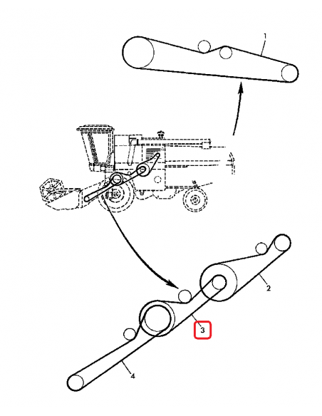 Curea 32x3520 mm John Deere Z21501, Z27710, Z21500