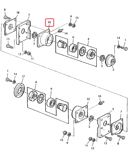 Housing, Bearing, Straw Chopper John Deere Z12798, AZ38055